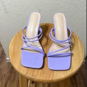 Brand New Shein Purple Strappy Heels 7.5 (38)